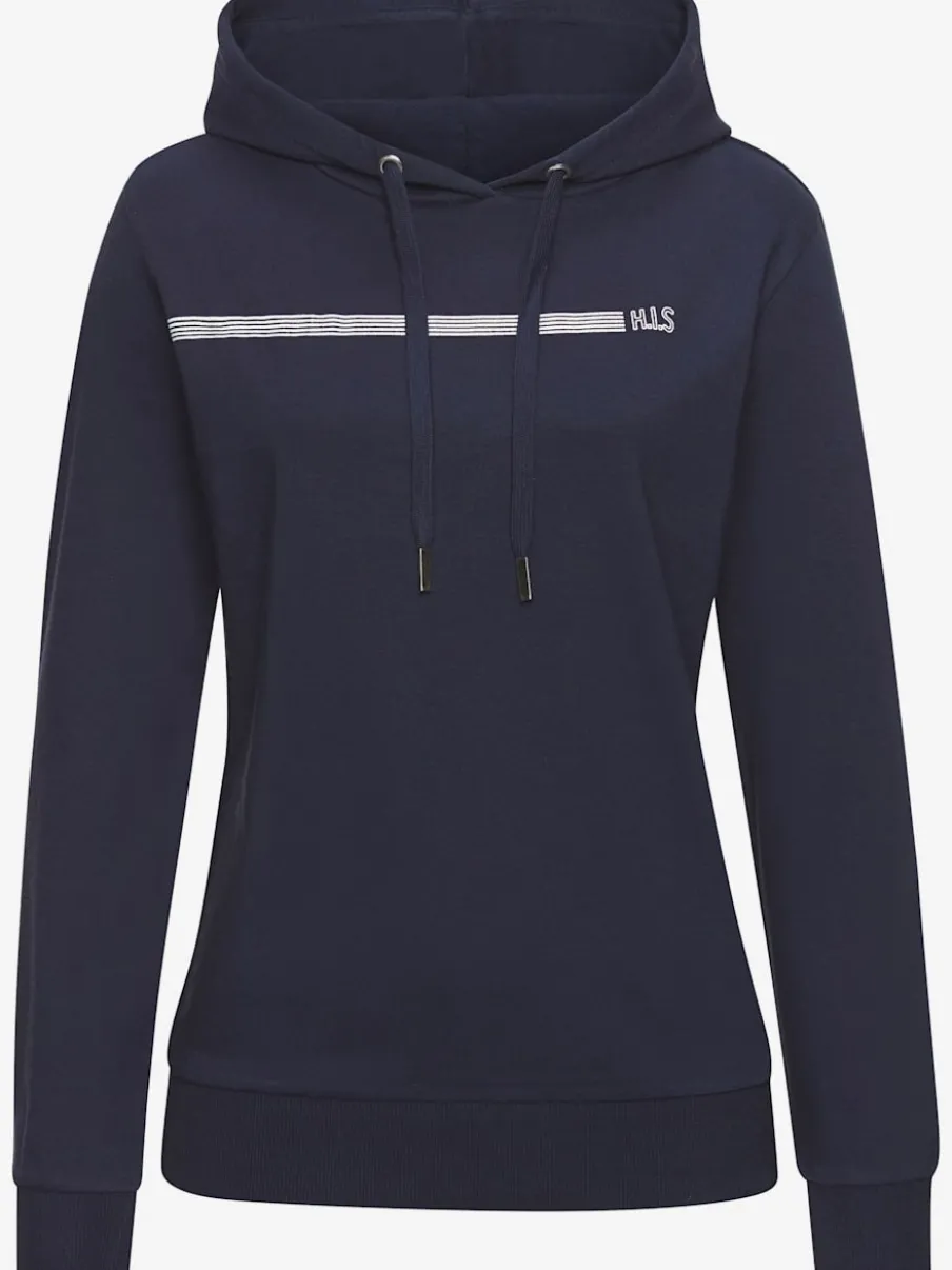 Sweatshirt lounge avec capuche et bords-côtes élastiques