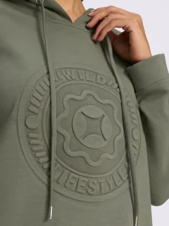 Sweatshirt motif gaufré