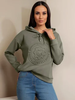 Sweatshirt motif gaufré