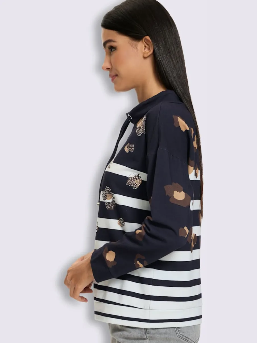 Sweatshirt motif léopard tendance