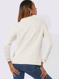 Sweatshirts avec col montant et fentes latérales décoratifs