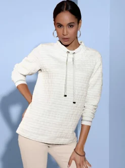 Sweatshirts avec col montant et fentes latérales décoratifs
