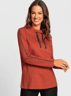 Sweatshirts avec col montant et détails scintillants élégants