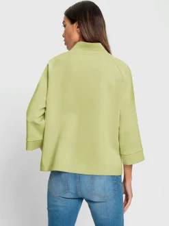 Sweatshirts avec col montant et broderie sportive élégante