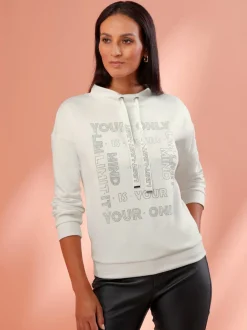 Sweatshirts avec col montant et manches longues originales brillantes