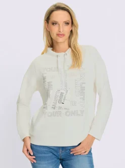 Sweatshirts avec col montant et manches longues originales brillantes