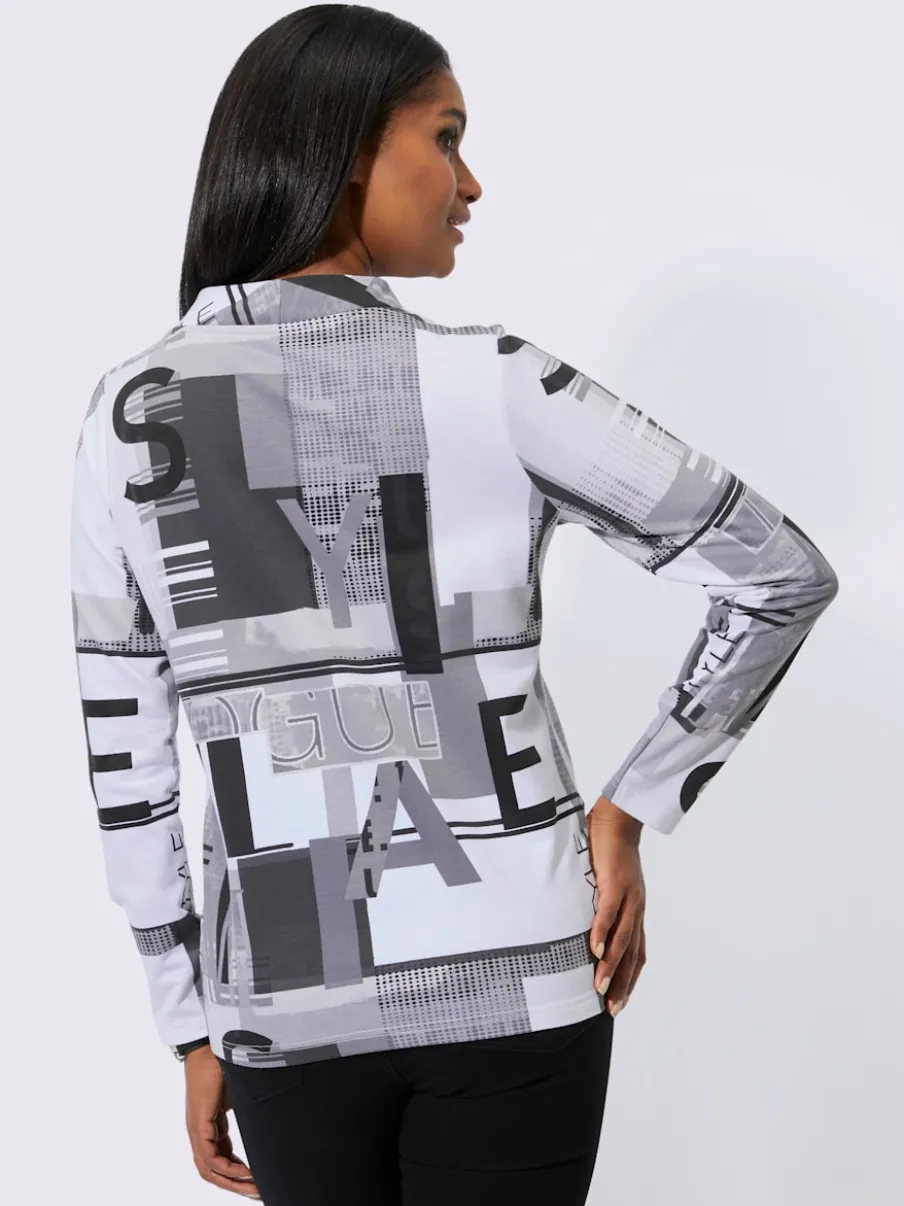 Sweatshirts avec col montant et manches longues graphiques