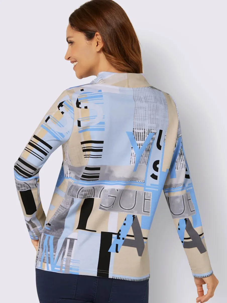 Sweatshirts avec col montant et manches longues graphiques