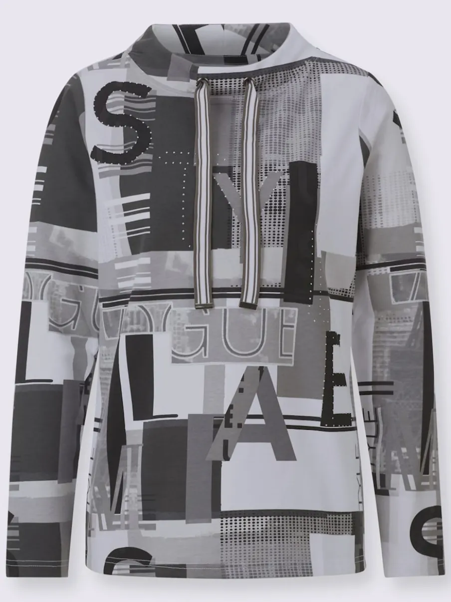 Sweatshirts avec col montant et manches longues graphiques