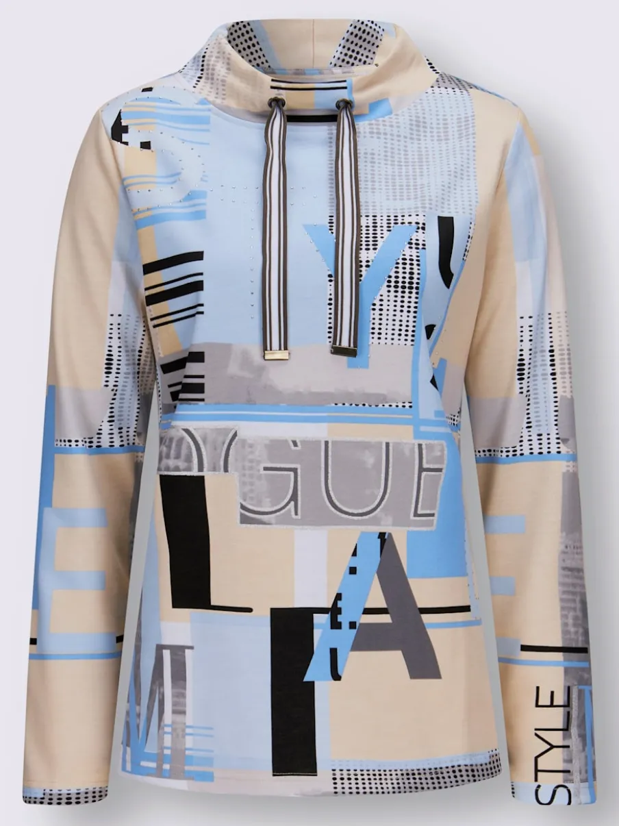 Sweatshirts avec col montant et manches longues graphiques