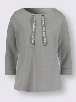 Sweatshirts avec col rond et manches trois quarts