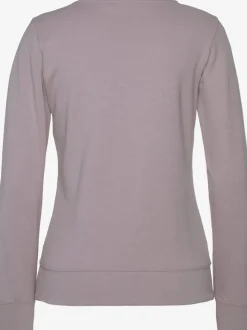 Sweatshirts avec logo brodé encolure ronde manches longues