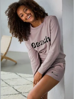 Sweatshirts avec logo brodé encolure ronde manches longues
