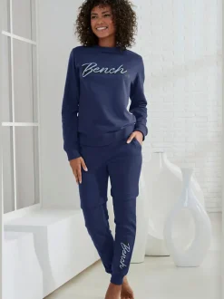 Sweatshirts avec logo brodé encolure ronde manches longues