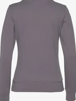 Sweatshirts avec logo brodé encolure ronde manches longues