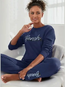 Sweatshirts avec logo brodé encolure ronde manches longues