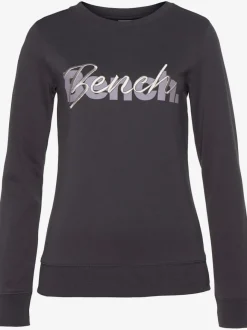 Sweatshirts avec logo brodé encolure ronde manches longues