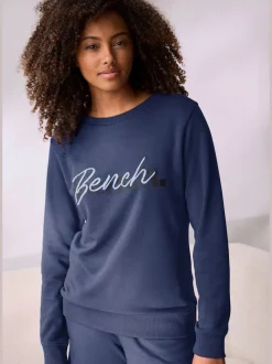 Sweatshirts avec logo brodé encolure ronde manches longues