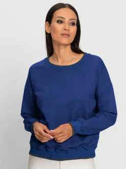 Sweatshirts avec mancherons décontractés et encolure ronde