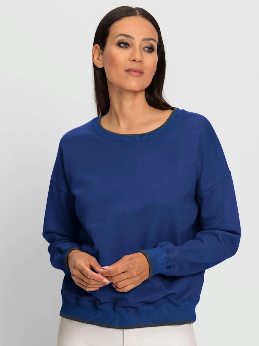 Sweatshirts avec mancherons décontractés et encolure ronde