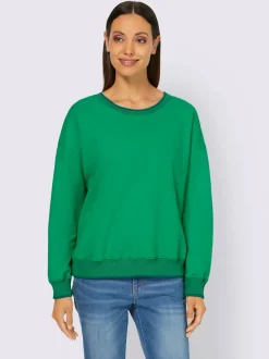 Sweatshirts avec mancherons décontractés et encolure ronde