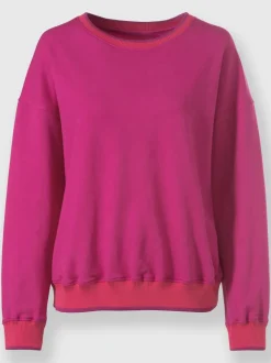 Sweatshirts avec mancherons décontractés et encolure ronde