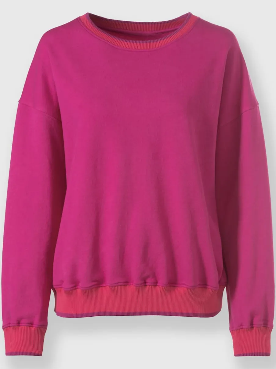 Sweatshirts avec mancherons décontractés et encolure ronde