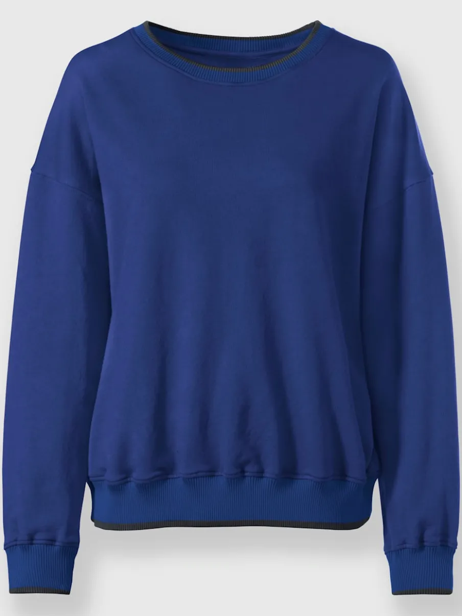 Sweatshirts avec mancherons décontractés et encolure ronde