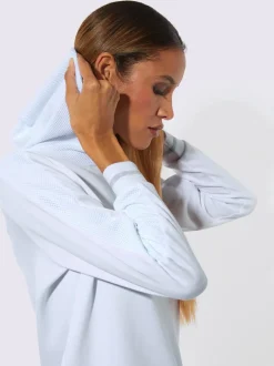 Sweatshirts à capuche avec empiècements en résille intégrés