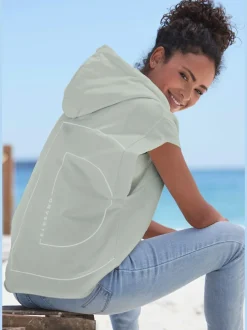 Sweatshirts à capuche avec grandes emmanchures et logo