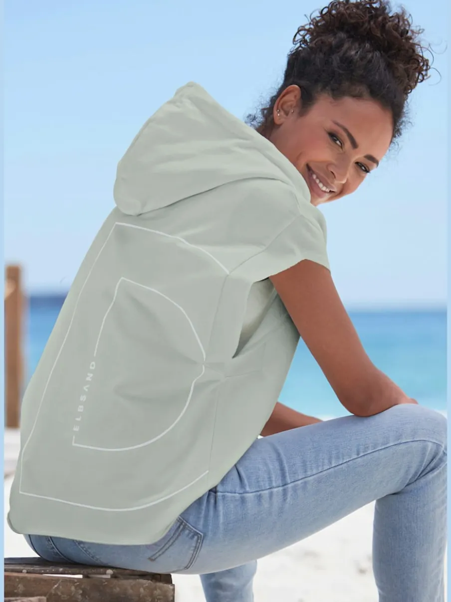 Sweatshirts à capuche avec grandes emmanchures et logo