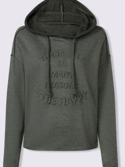 Sweatshirts à capuche avec lettres en relief coton