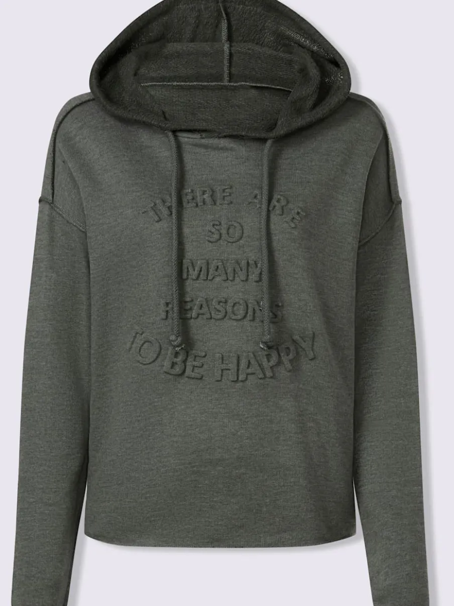 Sweatshirts à capuche avec lettres en relief coton