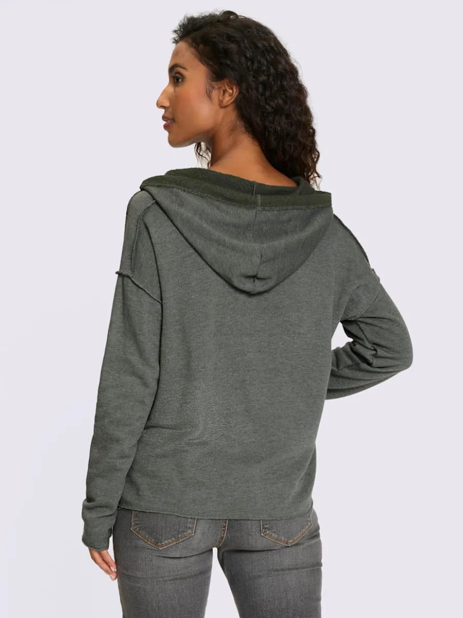 Sweatshirts à capuche avec lettres en relief coton