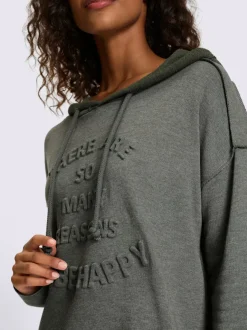 Sweatshirts à capuche avec lettres en relief coton
