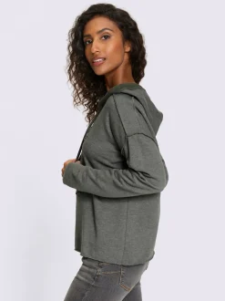 Sweatshirts à capuche avec lettres en relief coton