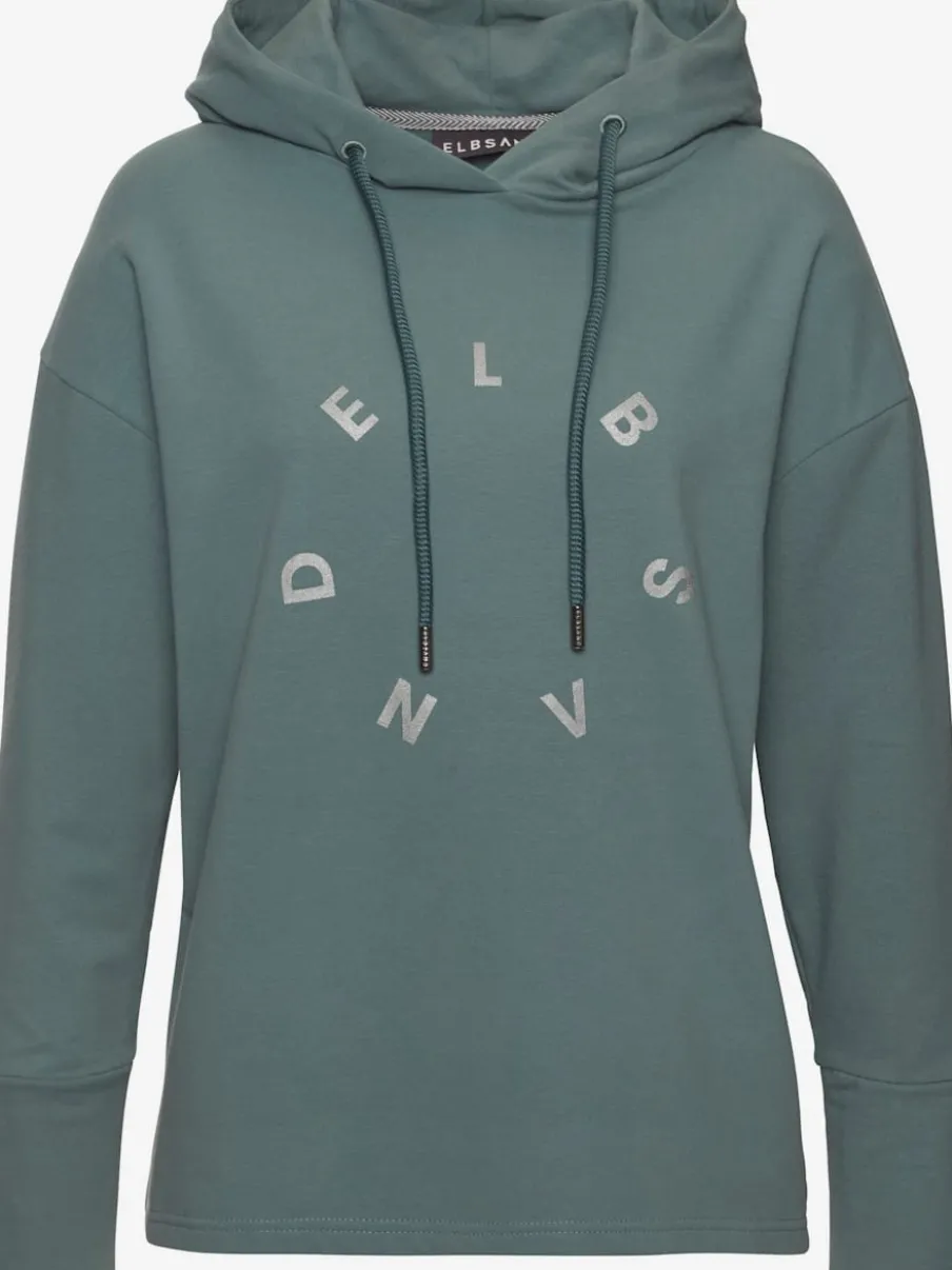 Sweatshirts à capuche avec logo et ourlet droit