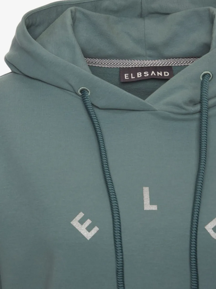 Sweatshirts à capuche avec logo et ourlet droit