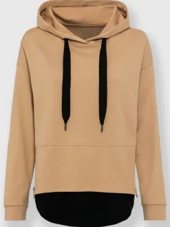 Sweatshirts à capuche avec mancherons et fentes latérales