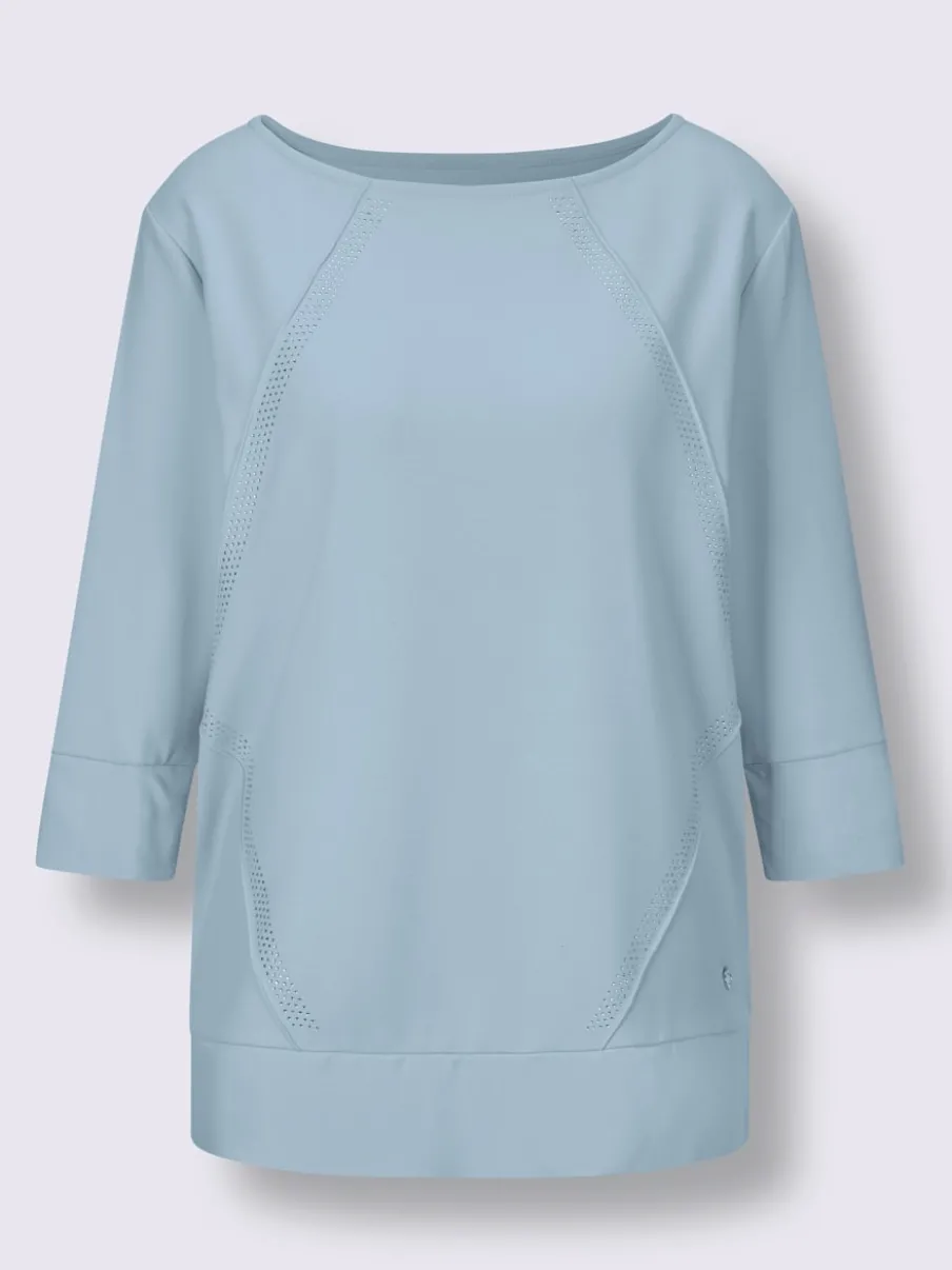 Sweatshirts col en U à manches trois quart