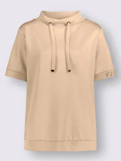 Sweatshirts à col montant avec cordon et fentes latérales