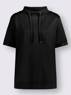 Sweatshirts à col montant avec cordon et fentes latérales