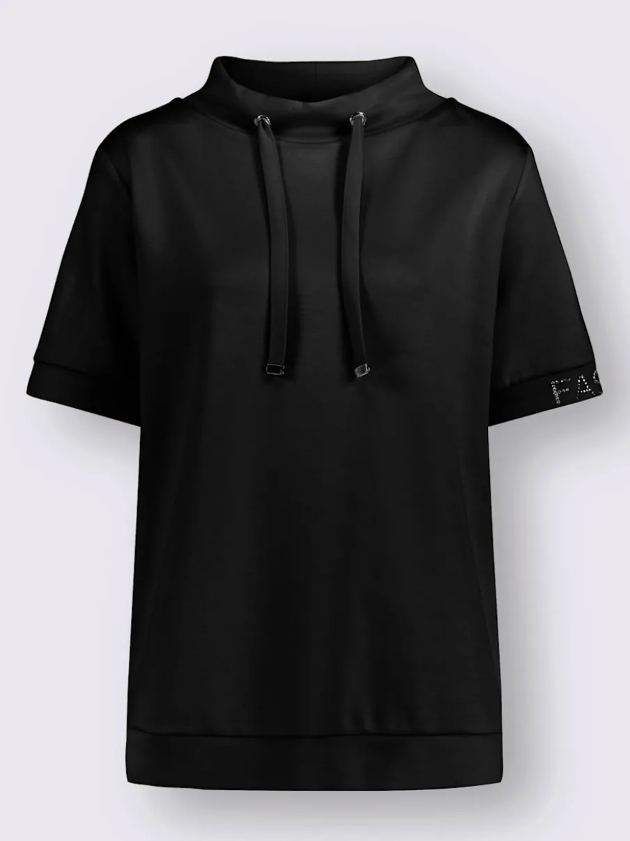 Sweatshirts à col montant avec cordon et fentes latérales