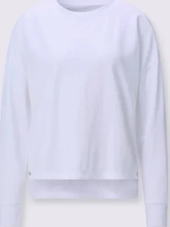 Sweatshirts à coupe ample avec encolure ronde côtelée