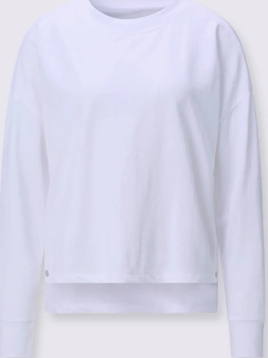 Sweatshirts à coupe ample avec encolure ronde côtelée