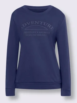Sweatshirts décontractés avec inscription caoutchoutée style sportif
