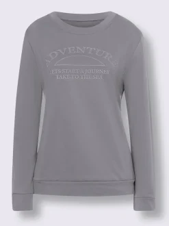 Sweatshirts décontractés avec inscription caoutchoutée style sportif