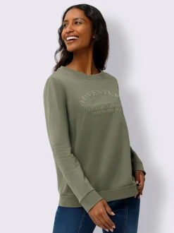 Sweatshirts décontractés avec inscription caoutchoutée style sportif