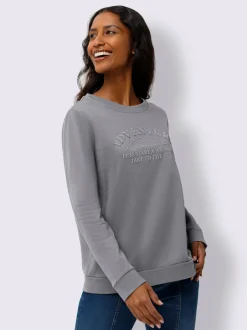 Sweatshirts décontractés avec inscription caoutchoutée style sportif