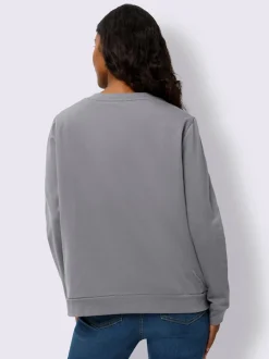 Sweatshirts décontractés avec inscription caoutchoutée style sportif